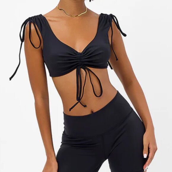 Frankie's Bikinis Pants - BNWT FRANKIE'S ACTIVE BIKINIS Zippy Flare Legging and Sports Bra Top 2PCS SET XS